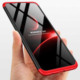 Realme 5 Kılıf Zore Ays Kapak Siyah-Kırmızı