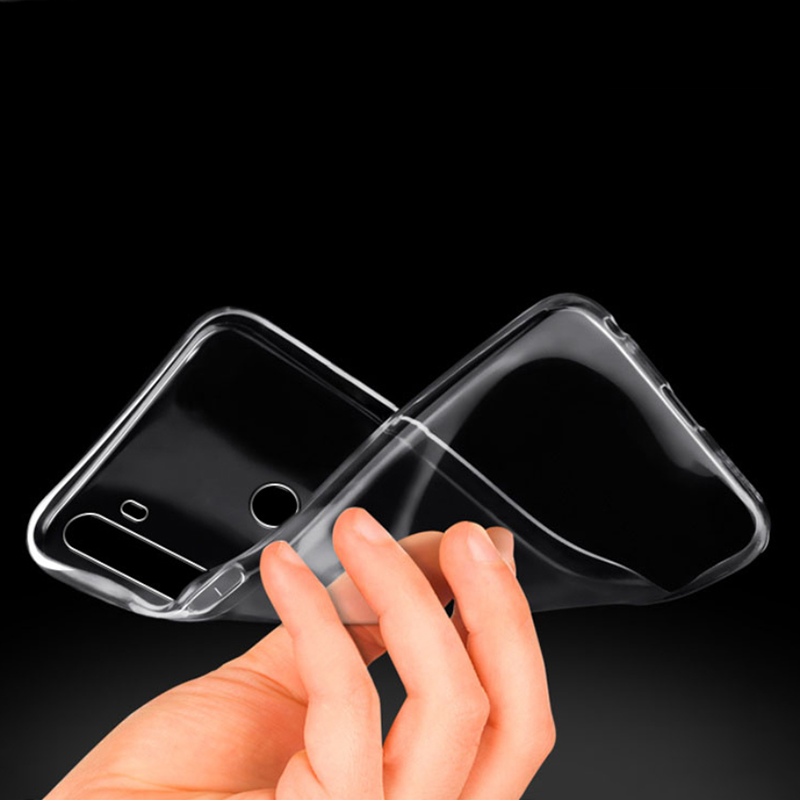 Realme 5 Pro Kılıf Zore Süper Silikon Kapak Renksiz