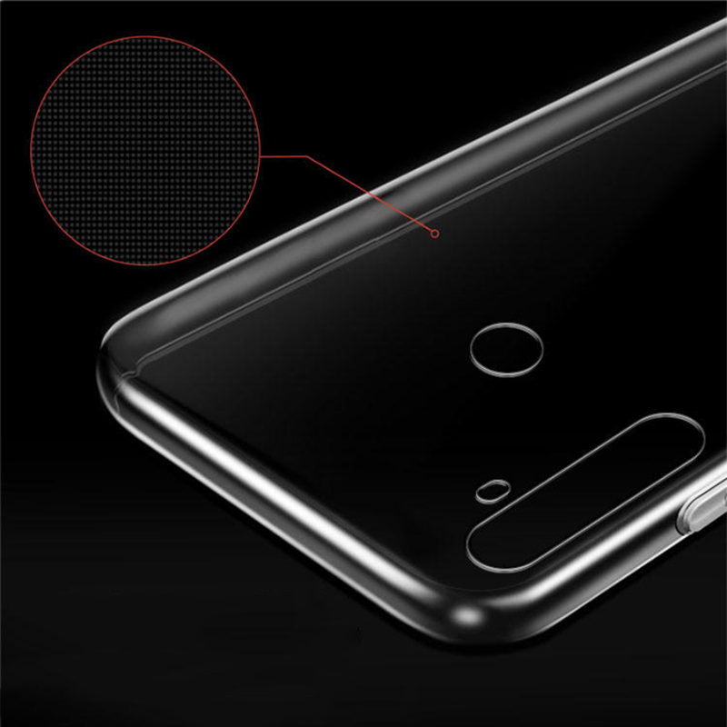 Realme 5 Pro Kılıf Zore Süper Silikon Kapak Renksiz