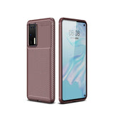 Huawei P40 Kılıf Zore Negro Silikon Kapak Kahverengi