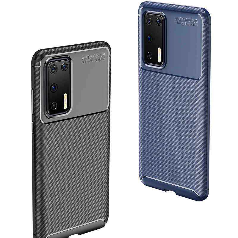 Huawei P40 Kılıf Zore Negro Silikon Kapak Kahverengi