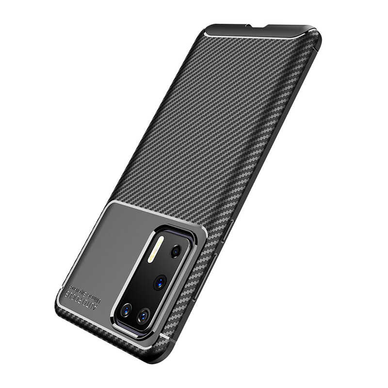 Huawei P40 Kılıf Zore Negro Silikon Kapak Kahverengi