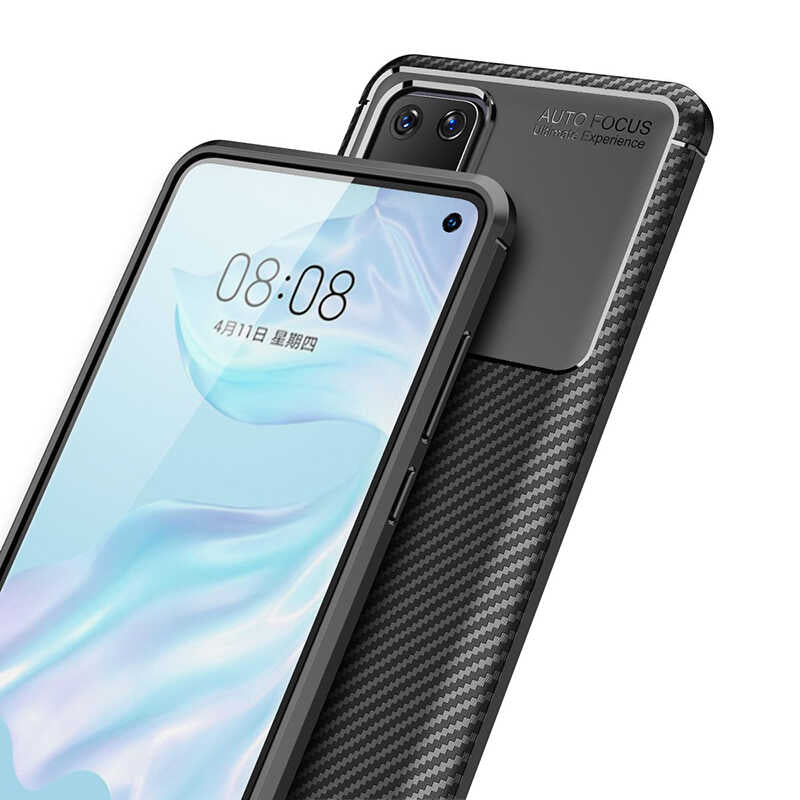 Huawei P40 Kılıf Zore Negro Silikon Kapak Kahverengi