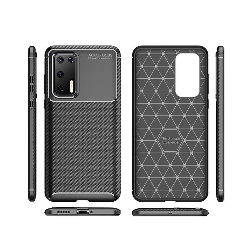 Huawei P40 Kılıf Zore Negro Silikon Kapak Kahverengi