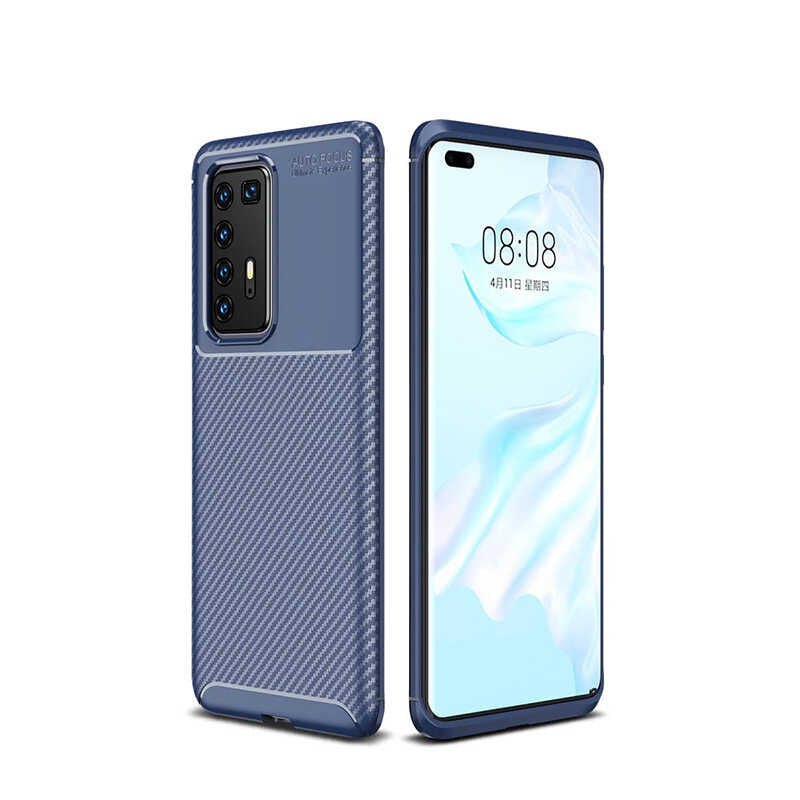 Huawei P40 Pro Kılıf Zore Negro Silikon Kapak Lacivert