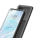 Huawei P40 Pro Kılıf Zore Negro Silikon Kapak Kahverengi