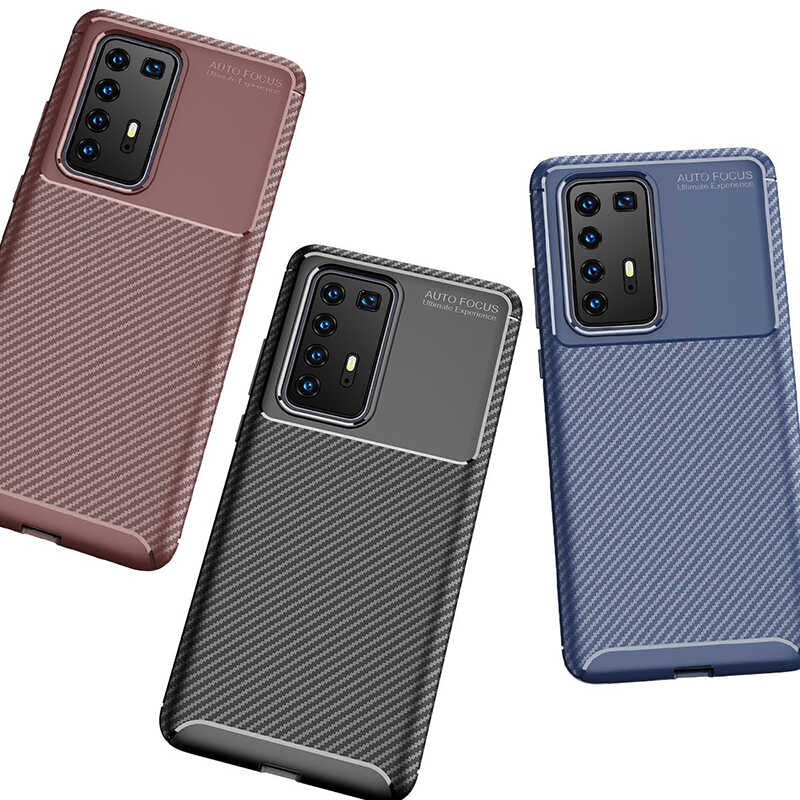 Huawei P40 Pro Kılıf Zore Negro Silikon Kapak Lacivert