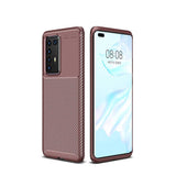 Huawei P40 Pro Kılıf Zore Negro Silikon Kapak Kahverengi