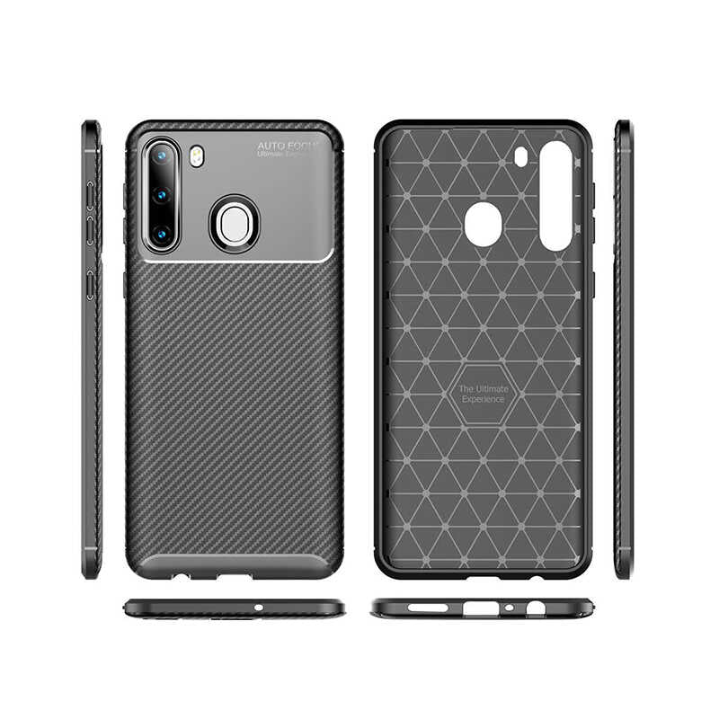 Galaxy A21 Kılıf Zore Negro Silikon Kapak Lacivert