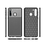 Galaxy A21 Kılıf Zore Negro Silikon Kapak Kahverengi