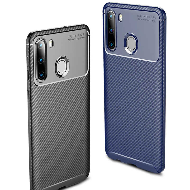 Galaxy A21 Kılıf Zore Negro Silikon Kapak Siyah