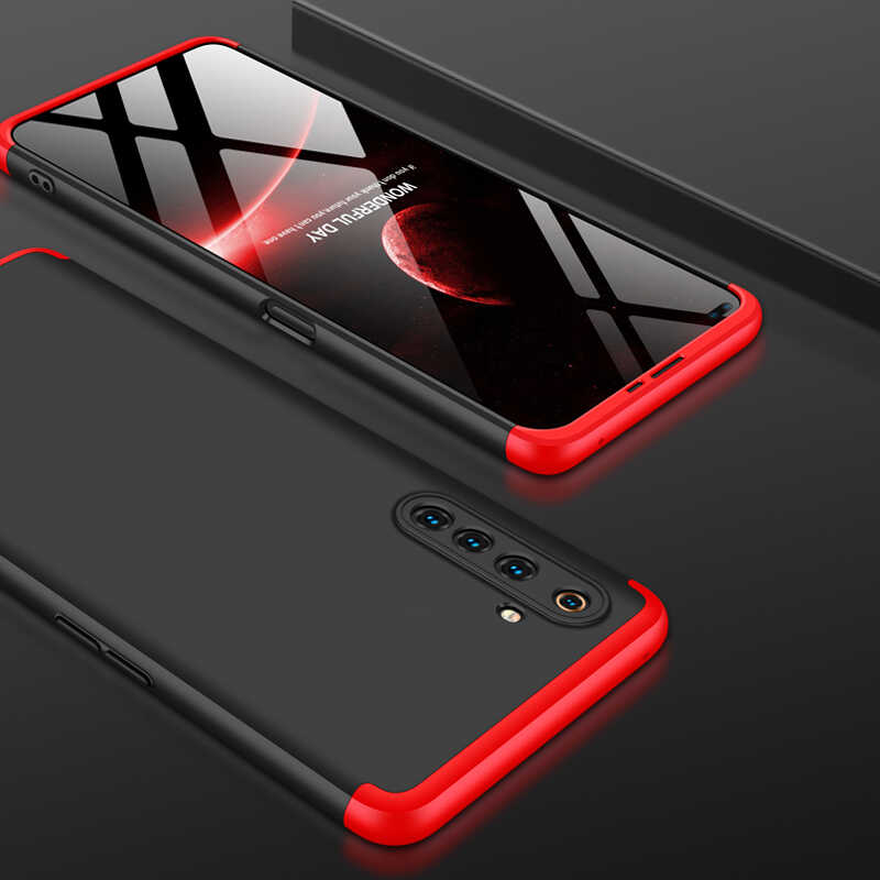 Realme 6 Pro Kılıf Zore Ays Kapak Siyah-Mavi