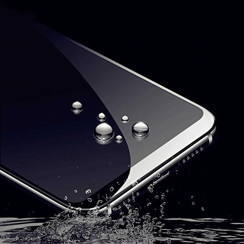 Galaxy A11 Zore Kenarları Kırılmaya Dayanıklı Cam Ekran Koruyucu Siyah