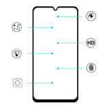 Galaxy M31 Zore Kenarları Kırılmaya Dayanıklı Cam Ekran Koruyucu Siyah
