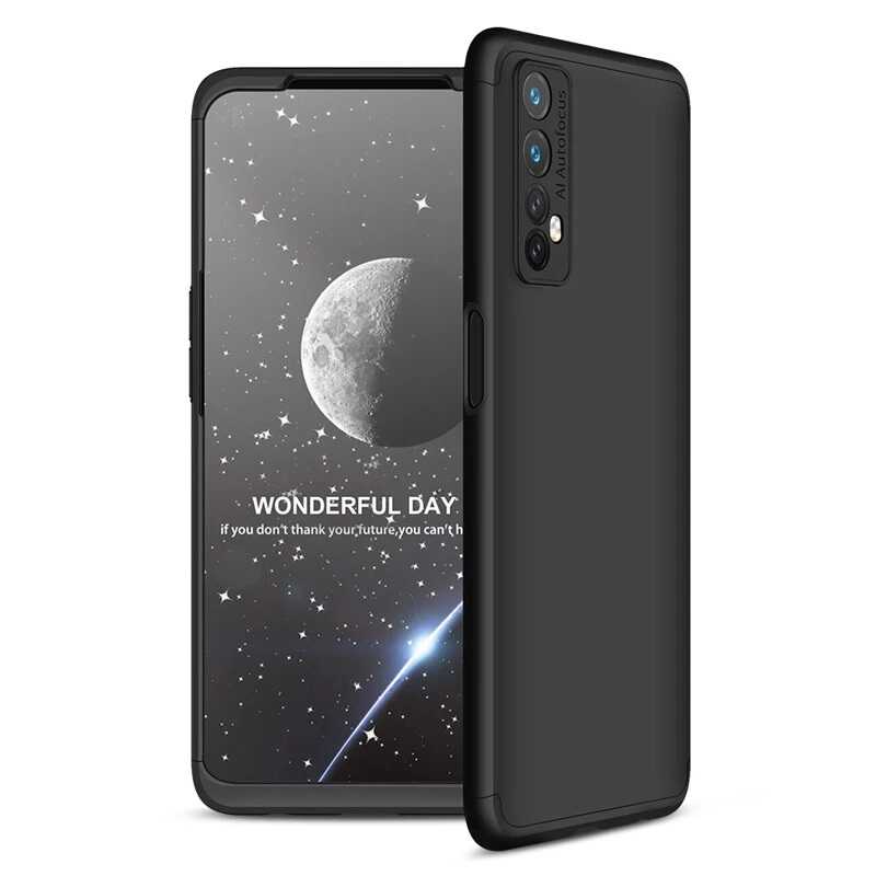 Realme 7 Kılıf Zore Ays Kapak Siyah-Mavi