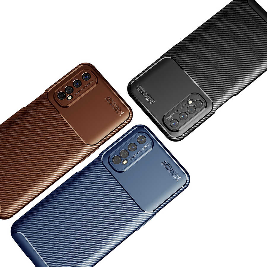 Realme 7 Kılıf Zore Negro Silikon Kapak Lacivert