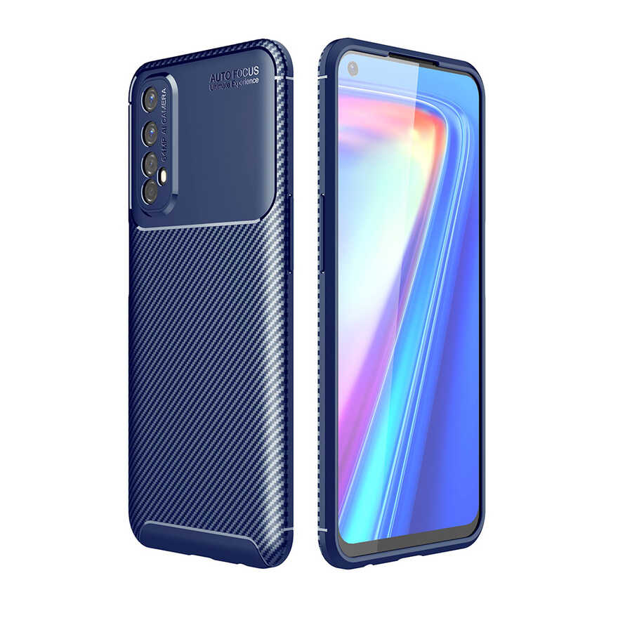 Realme 7 Kılıf Zore Negro Silikon Kapak Lacivert