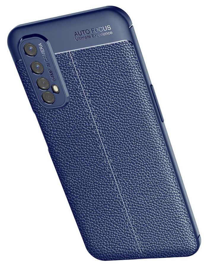 Realme 7 Kılıf Zore Niss Silikon Kapak Lacivert