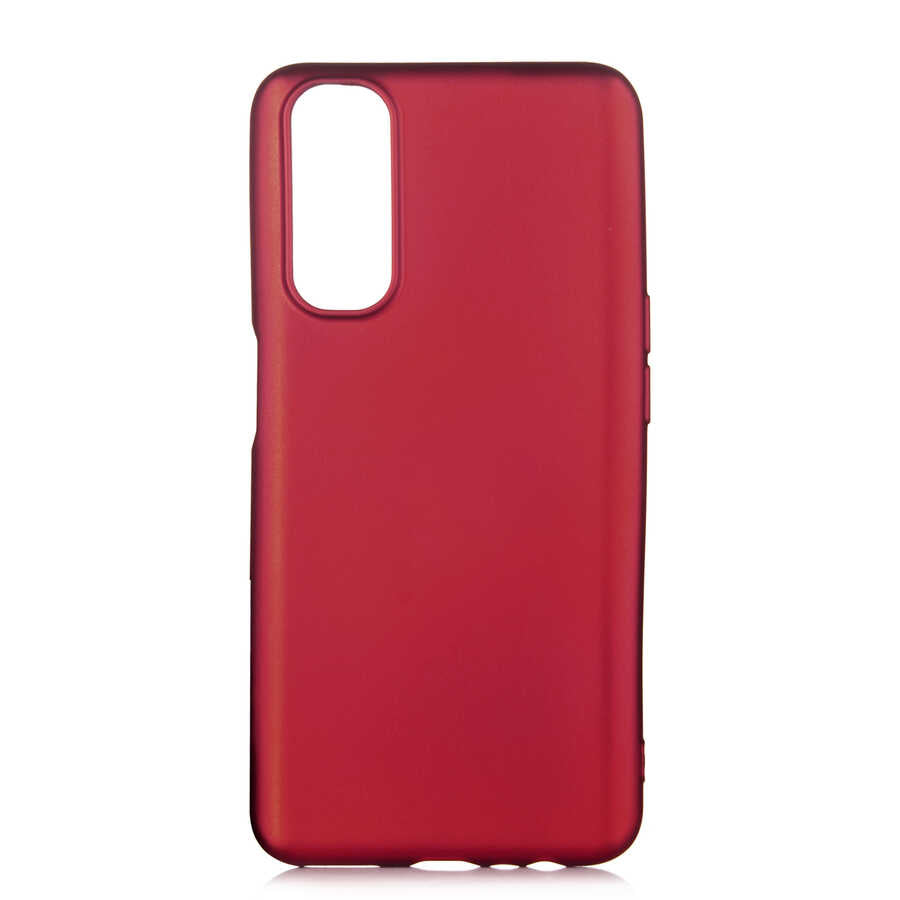 Realme 7 Kılıf Zore Premier Silikon Kapak Mürdüm