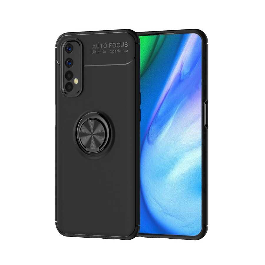 Realme 7 Kılıf Zore Ravel Silikon Kapak Siyah