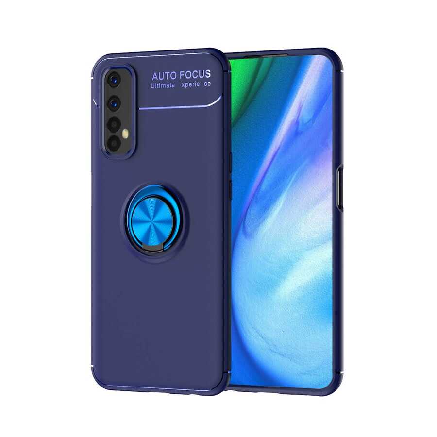 Realme 7 Kılıf Zore Ravel Silikon Kapak Mavi