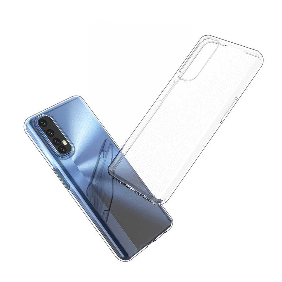 Realme 7 Kılıf Zore Süper Silikon Kapak Renksiz