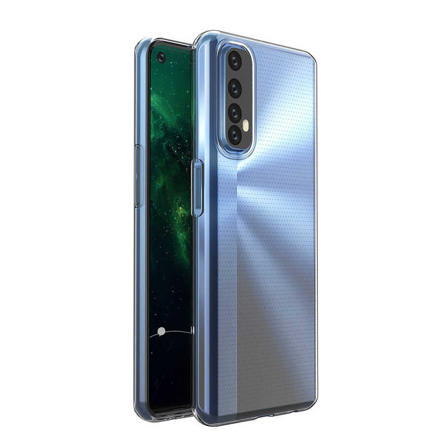 Realme 7 Kılıf Zore Süper Silikon Kapak Renksiz