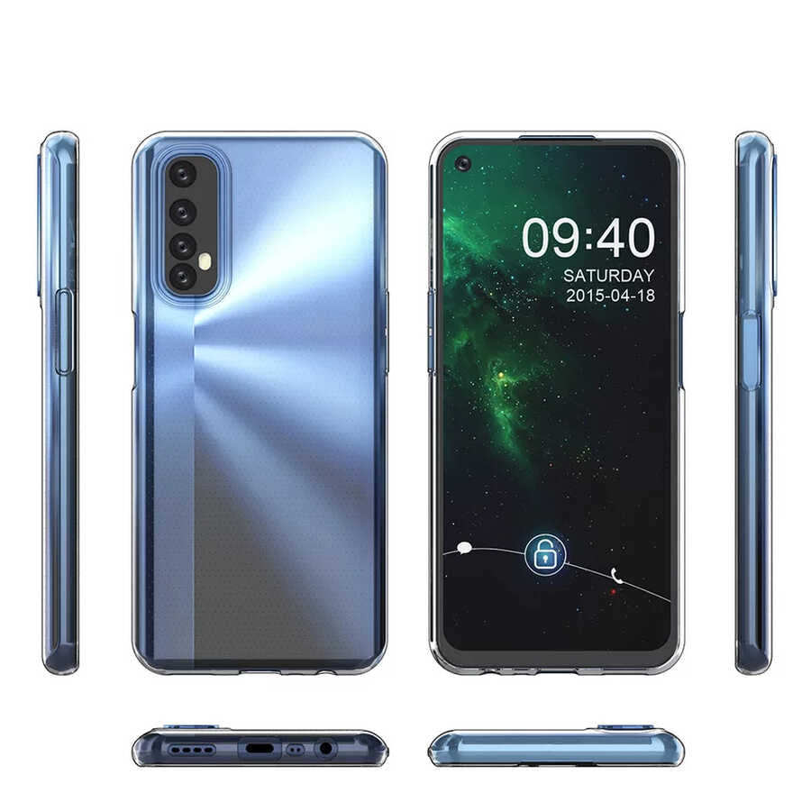 Realme 7 Kılıf Zore Süper Silikon Kapak Renksiz