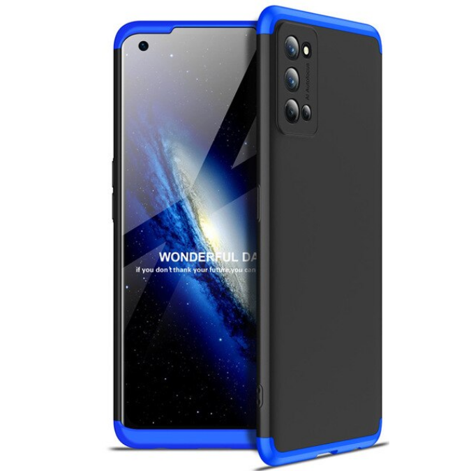 Realme 7 Pro Kılıf Zore Ays Kapak Siyah-Mavi