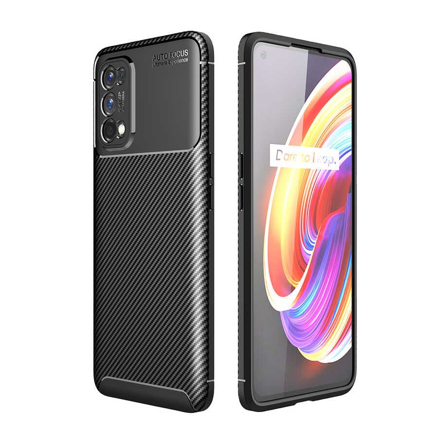 Realme 7 Pro Kılıf Zore Negro Silikon Kapak Siyah