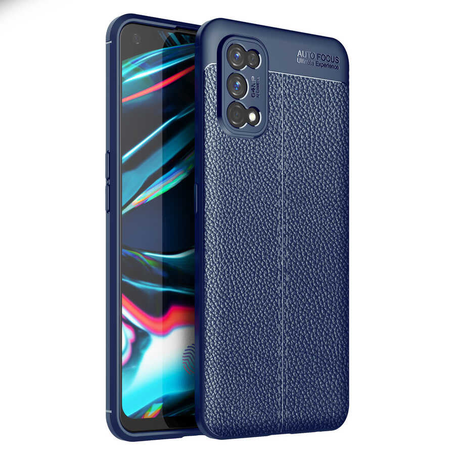 Realme 7 Pro Kılıf Zore Niss Silikon Kapak Lacivert
