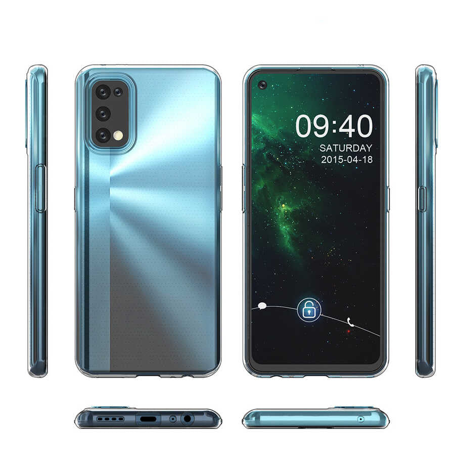 Realme 7 Pro Kılıf Zore Süper Silikon Kapak Renksiz