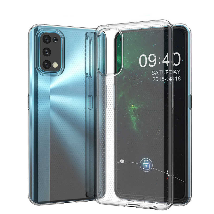 Realme 7 Pro Kılıf Zore Süper Silikon Kapak Renksiz