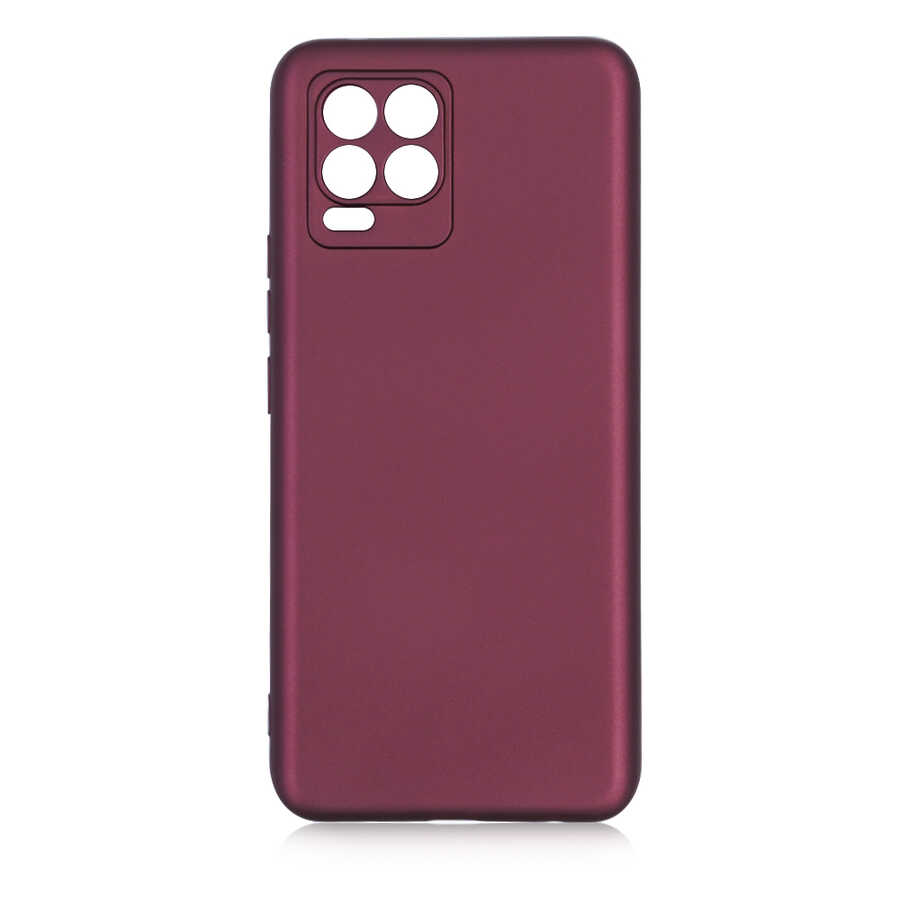Realme 8 Kılıf Zore Premier Silikon Kapak Mürdüm