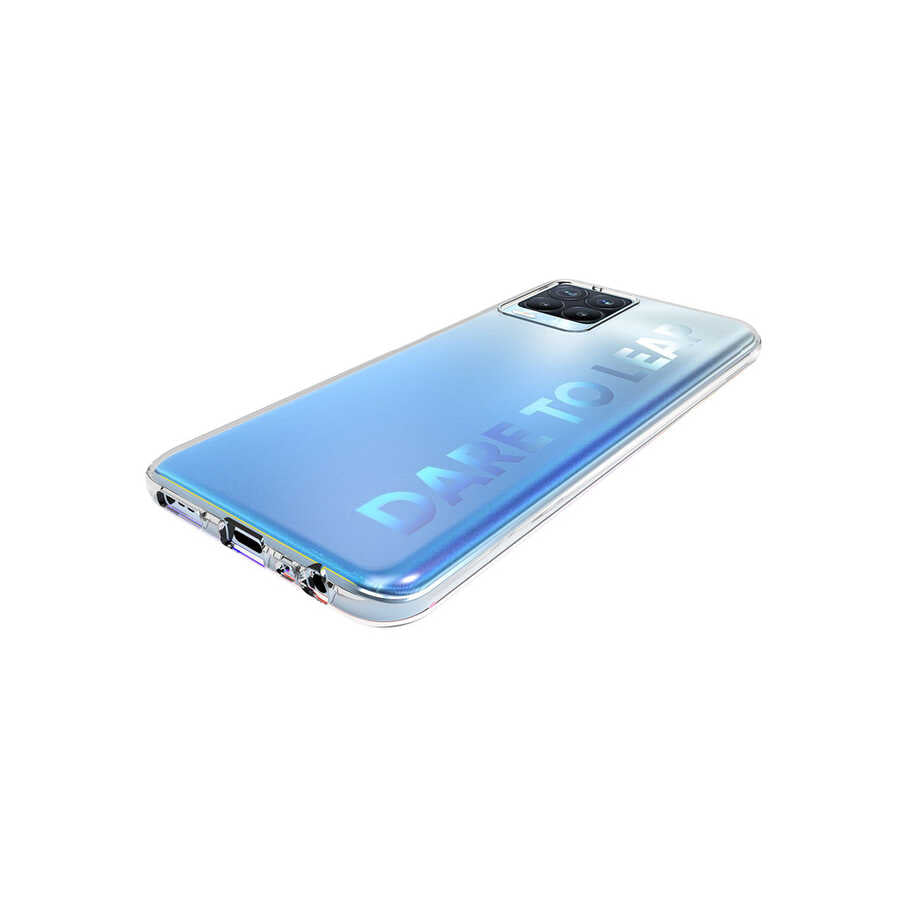 Realme 8 Kılıf Zore Süper Silikon Kapak Renksiz