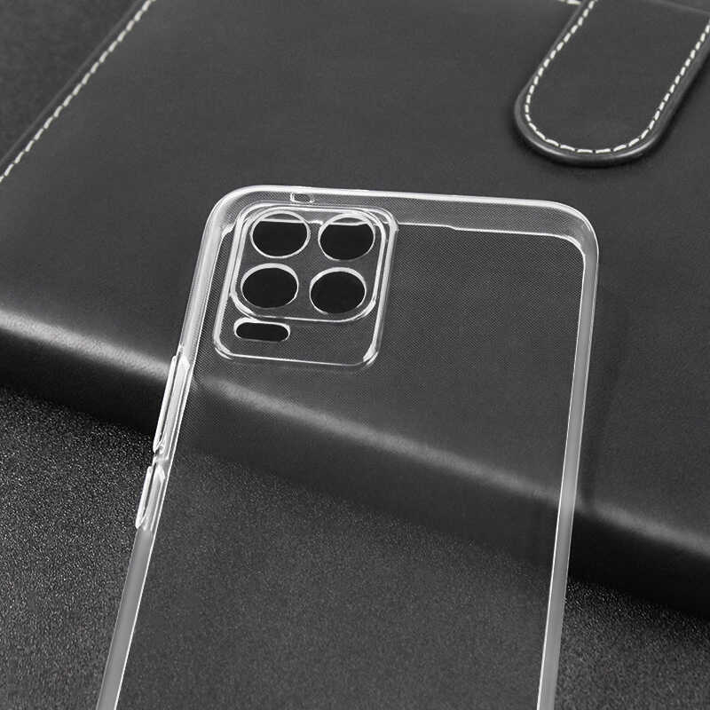 Realme 8 Kılıf Zore Süper Silikon Kapak Renksiz