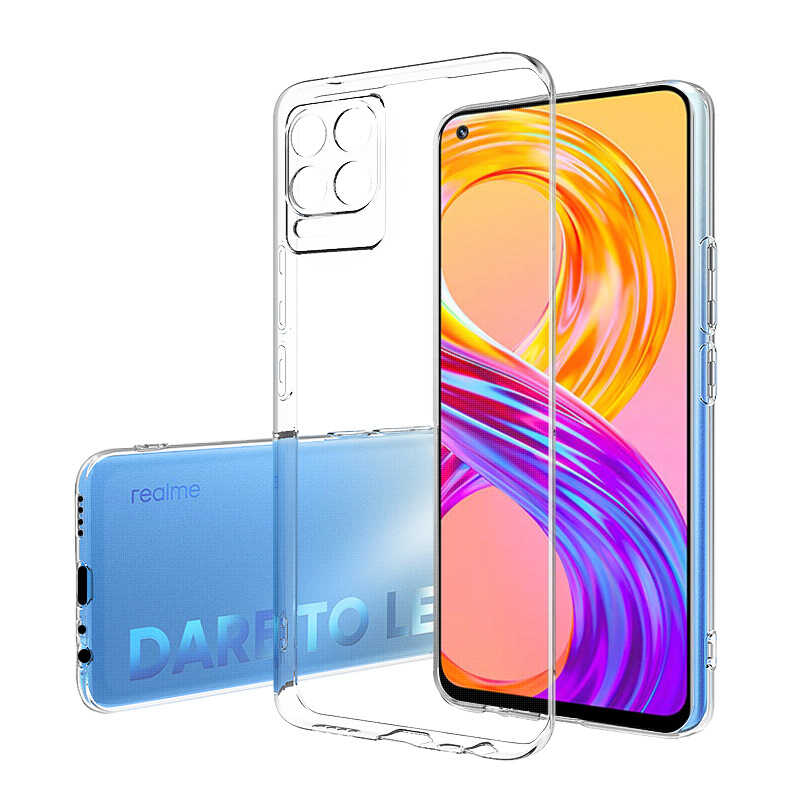 Realme 8 Pro Kılıf Zore Süper Silikon Kapak Renksiz