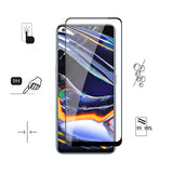 Realme 8 Pro Zore Kenarları Kırılmaya Dayanıklı Cam Ekran Koruyucu Siyah