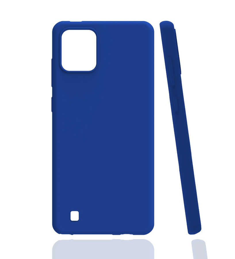 Realme C11 2021 Kılıf Zore Biye Silikon Mavi