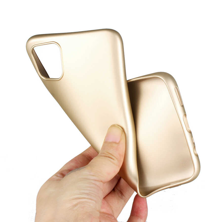 Realme C11 Kılıf Zore Premier Silikon Kapak Gold