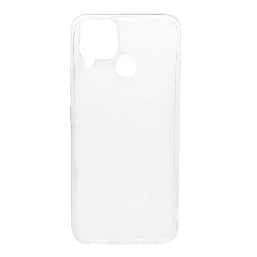 Realme C15 Kılıf Zore Süper Silikon Kapak Renksiz