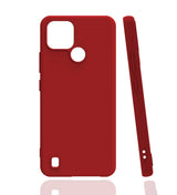Realme C21 Kılıf Zore Biye Silikon Kırmızı