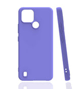 Realme C21 Kılıf Zore Biye Silikon Mor