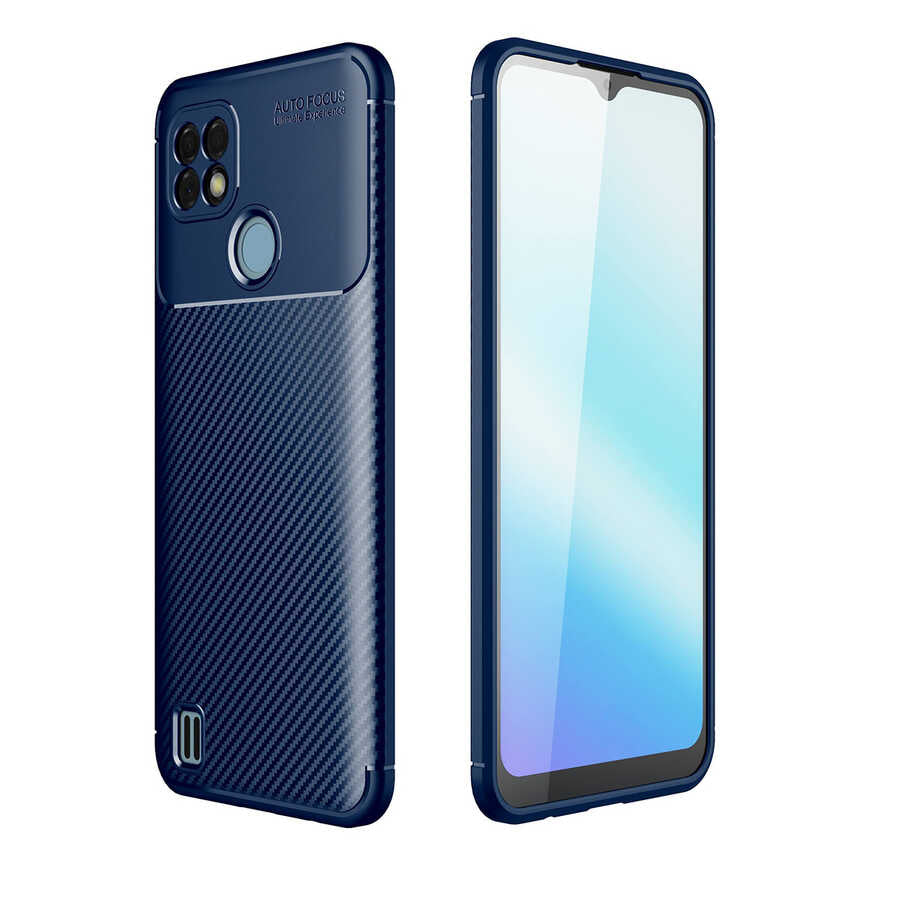 Realme C21 Kılıf Zore Negro Silikon Kapak Lacivert