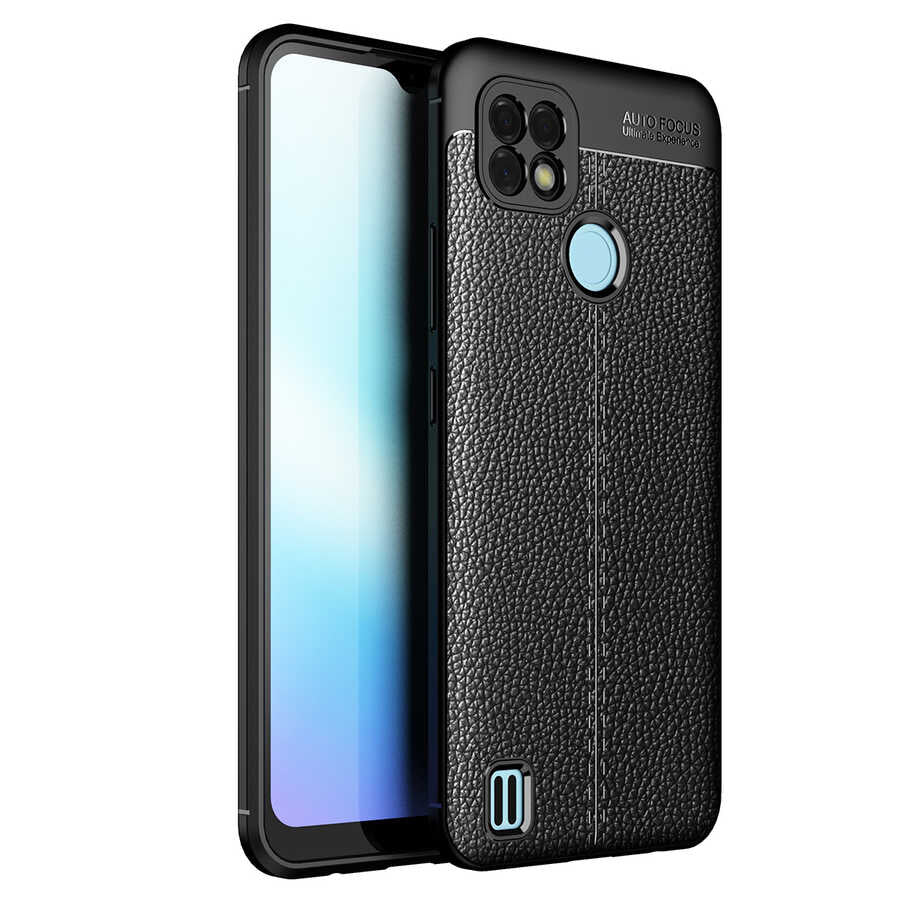 Realme C21 Kılıf Zore Niss Silikon Kapak Siyah