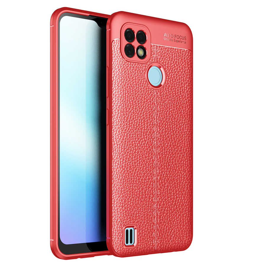 Realme C21 Kılıf Zore Niss Silikon Kapak Kırmızı