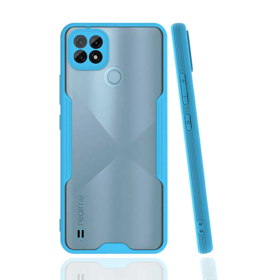 Realme C21 Kılıf Zore Parfe Kapak Sarı