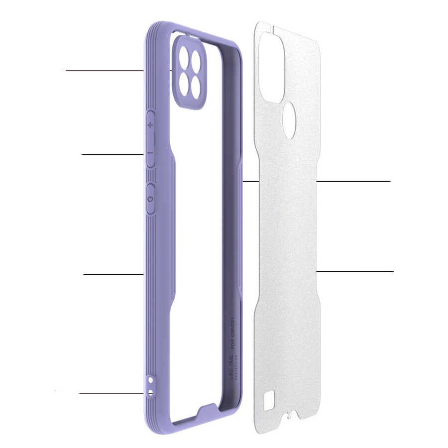 Realme C21 Kılıf Zore Parfe Kapak Sarı