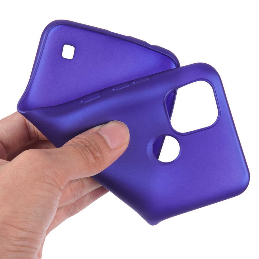 Realme C21 Kılıf Zore Premier Silikon Kapak Saks Mavi