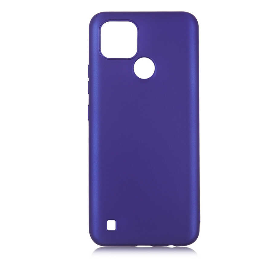 Realme C21 Kılıf Zore Premier Silikon Kapak Saks Mavi